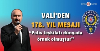 VALİ'DEN 178. YIL KUTLAMASI