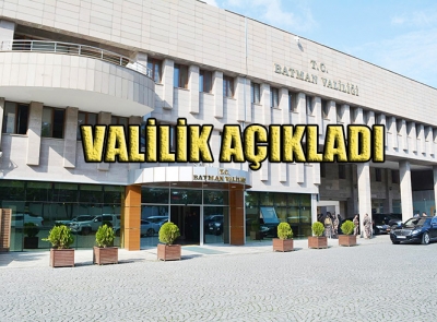 VALİLİK AÇIKLADI