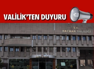 Valilik'ten 'siren' uyarısı