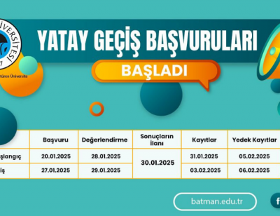 YATAY GEÇİŞ BAŞVURULARI BAŞLADI