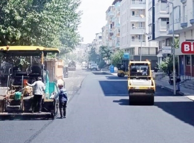 140 Bin metrekare parke taşı döşendi