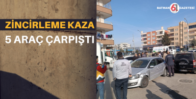 ZİNCİRLEME KAZA: 5 ARAÇ BİRBİRİNE GİRDİ